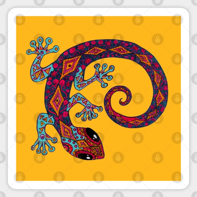 Zen Gecko Sticker by Heartsake